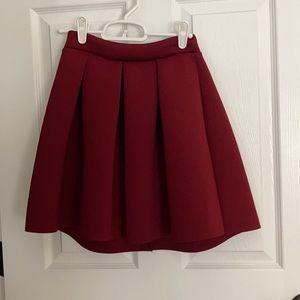 Maroon Mini Skirt